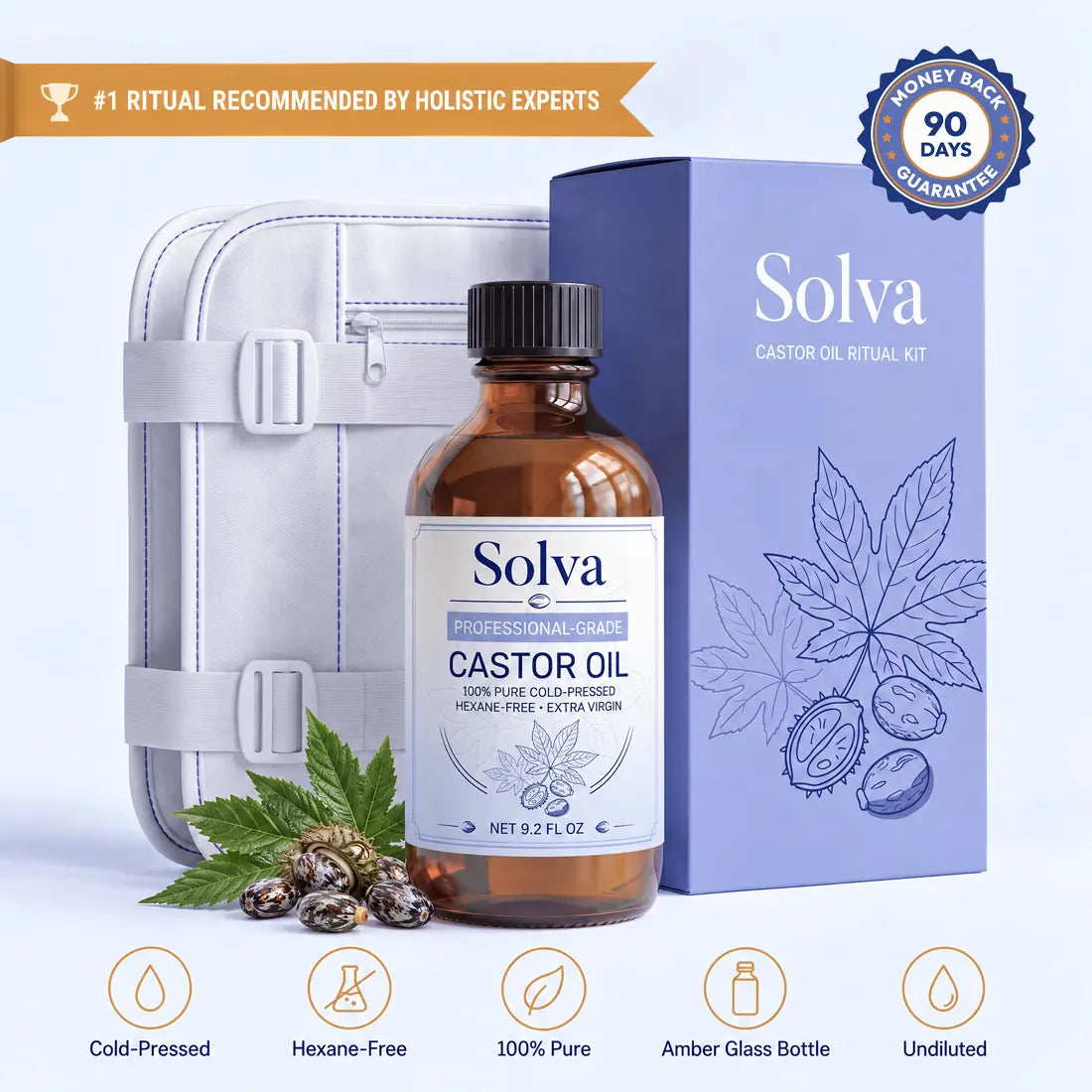 Solva Professional-Grade Castor Oil Pack