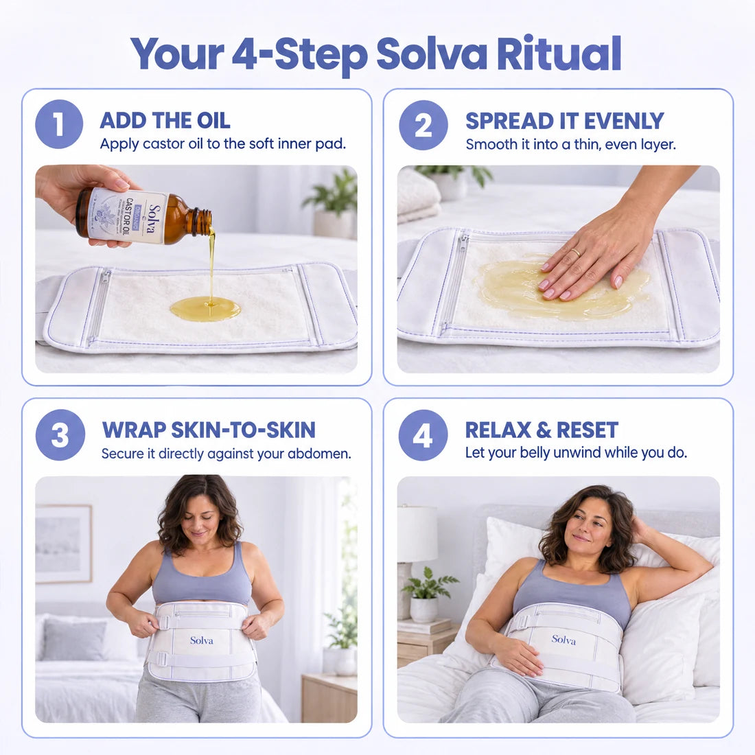 Solva Professional-Grade Castor Oil Pack